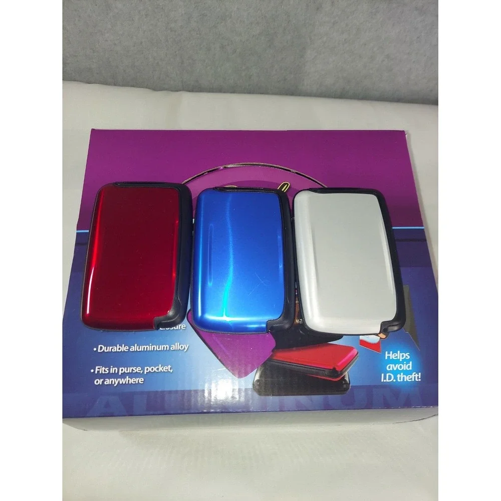 Case of 24 Aluminum Swivel‎ Scan Safe Credit Card Case Holder Anti RFID Scanning